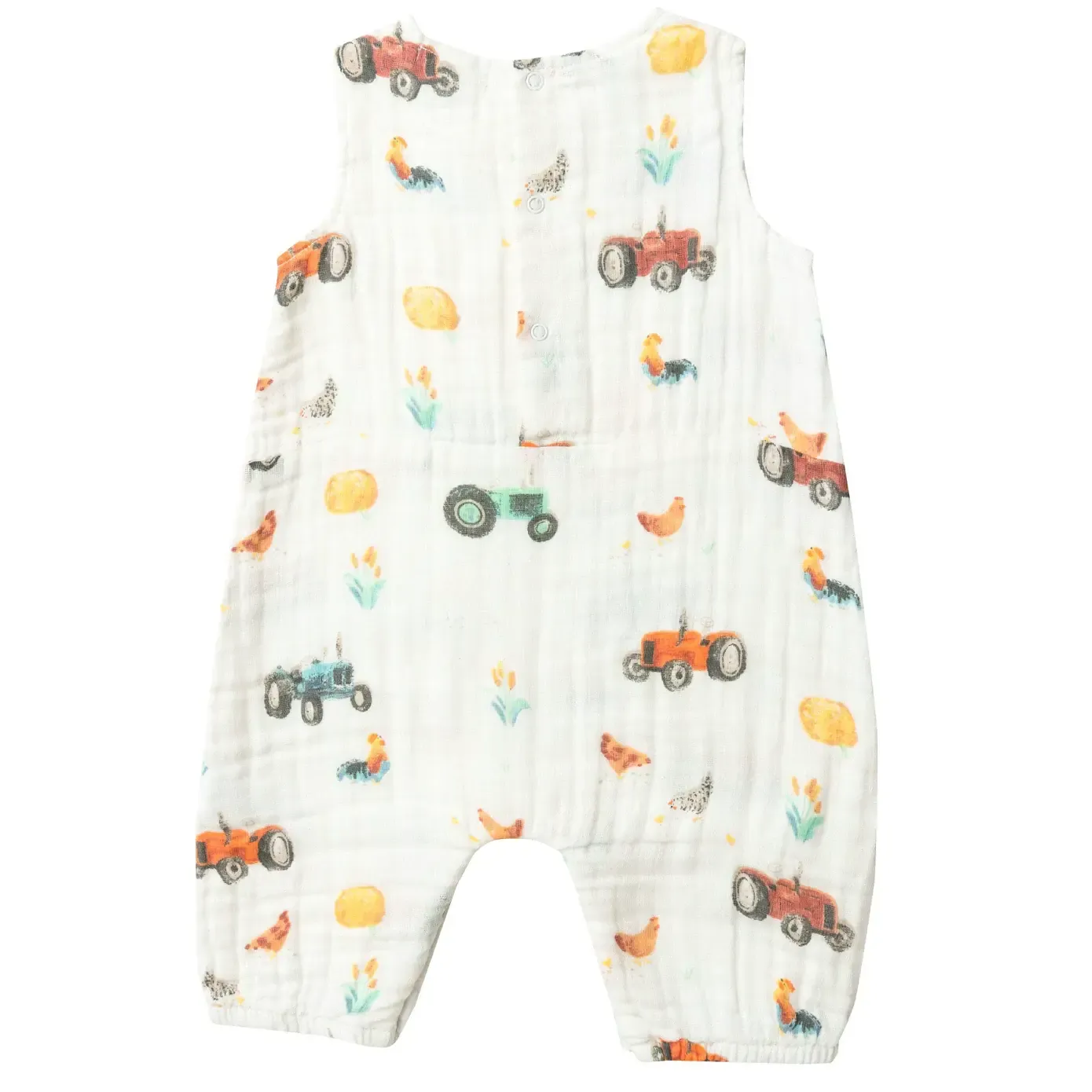 Sleeveless Shortie Romper Tractors | Angel Dear