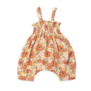 Smocked Romper - Desert Poppies | Angel Dear