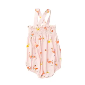 Smocked Sunsuit - Boardwalk Flamingos | Angel Dear