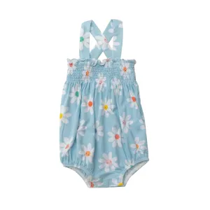 Smocked Sunsuit - Daisy Faces | Angel Dear