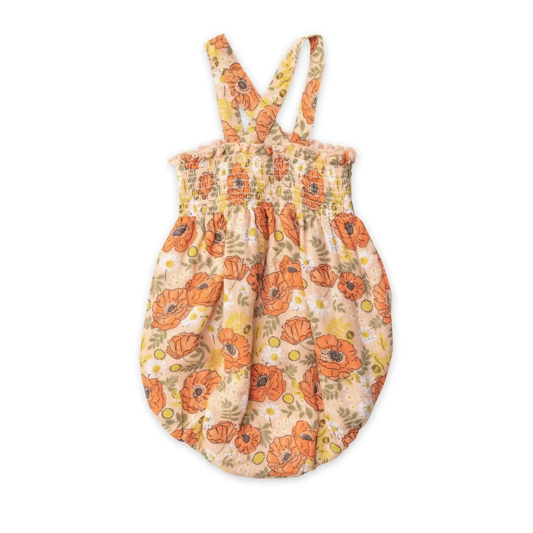 Smocked Sunsuit - Desert Poppies | Angel Dear