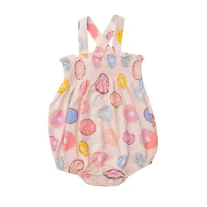 Smocked Sunsuit - Donuts Pink | Angel Dear