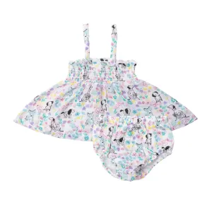 Smocked Top and Bloomer - Dog and Floral | Angel Dear