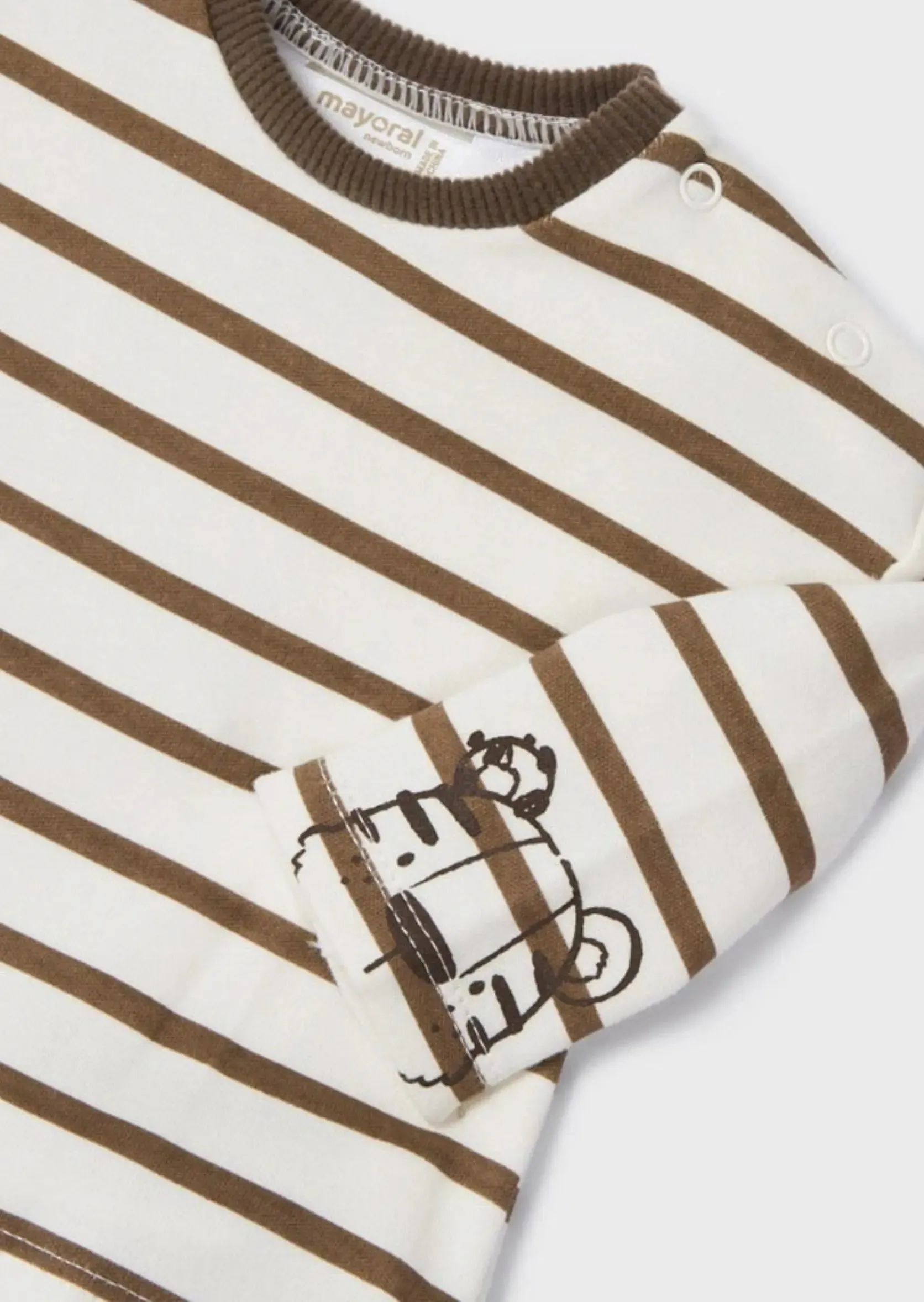 Soft Knitted Chocolate Fleece Romper Set | Mayoral