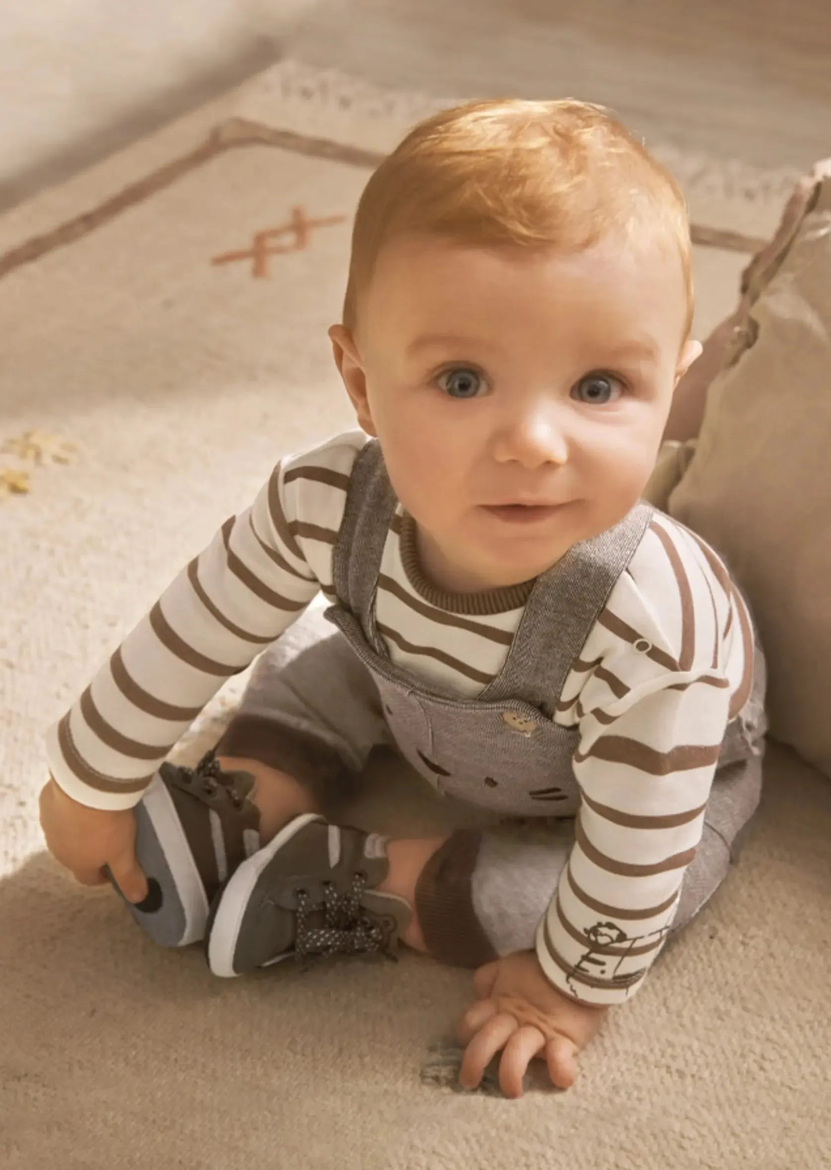 Soft Knitted Chocolate Fleece Romper Set | Mayoral