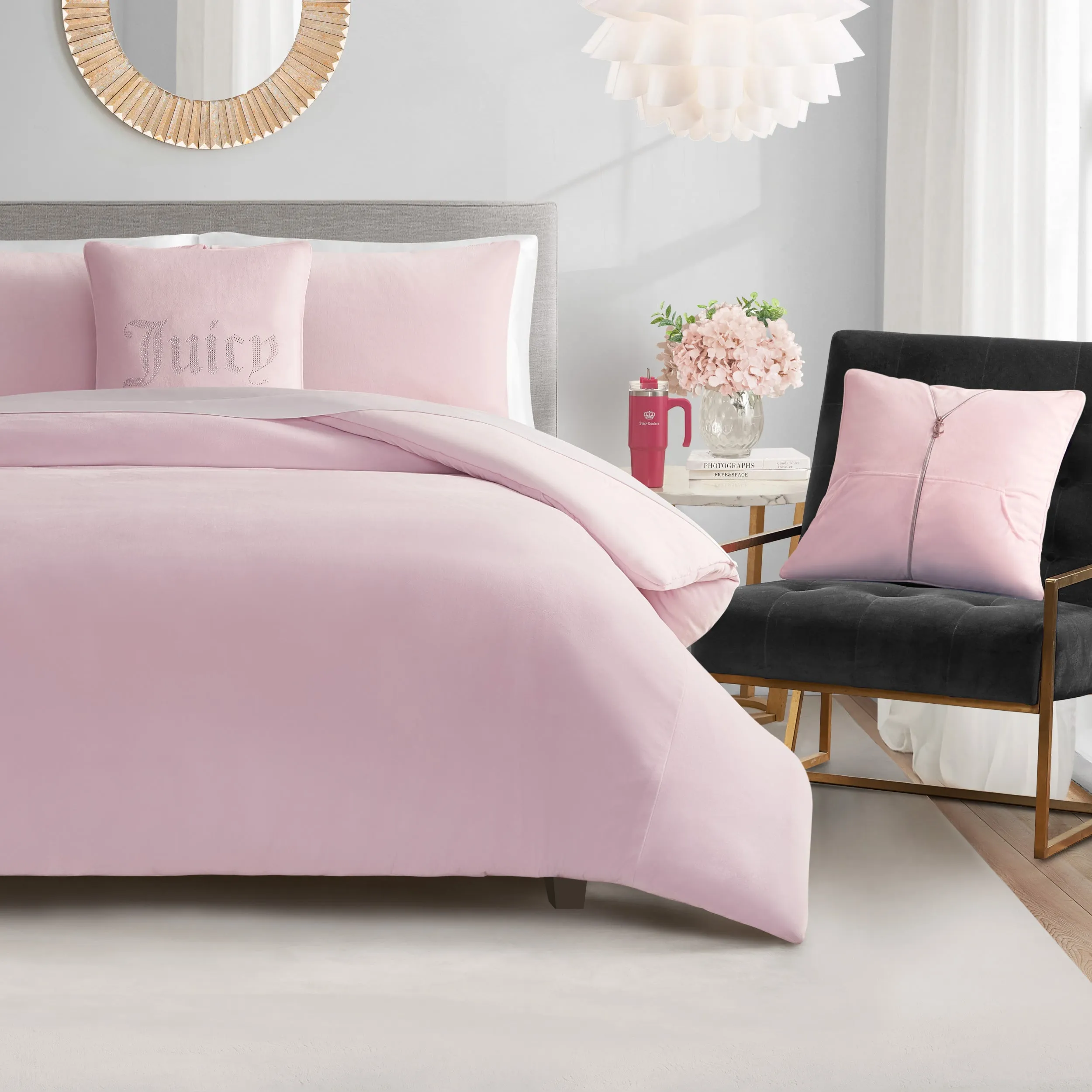 Solid Velour Comforter Set Juicy Couture