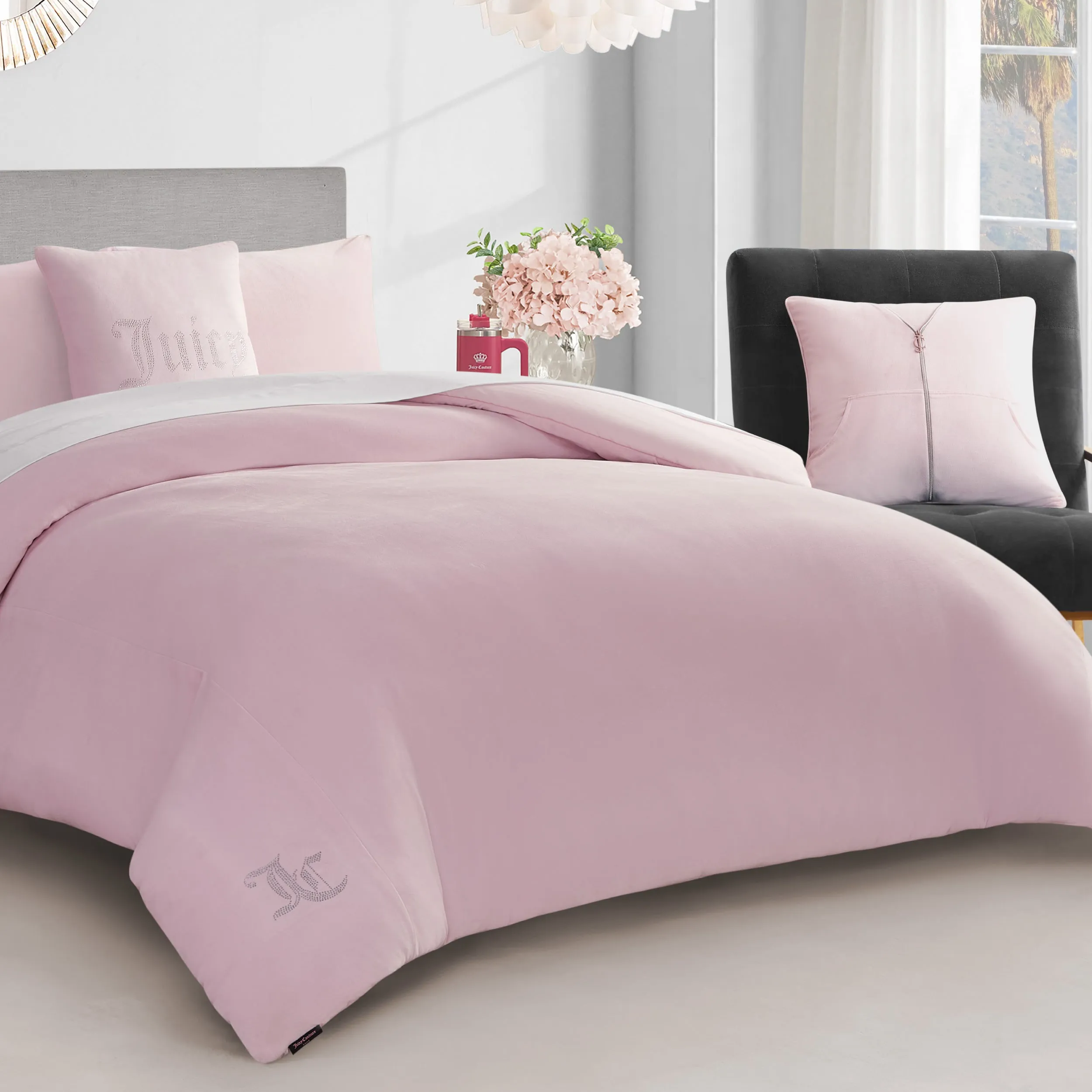 Solid Velour Comforter Set Juicy Couture