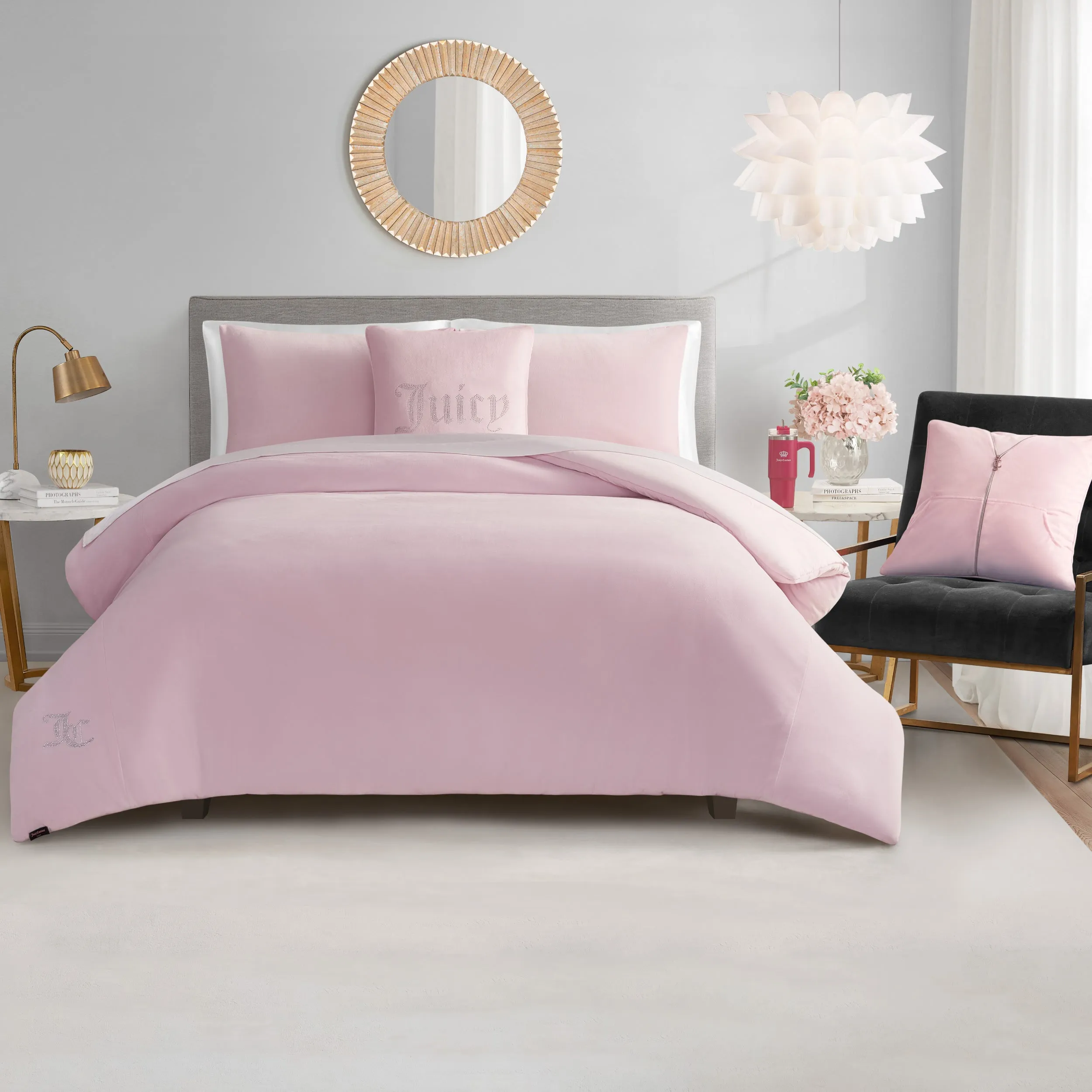 Solid Velour Comforter Set Juicy Couture