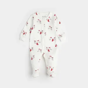 Stockings Print on Off-White Sleeper | Petit Lem