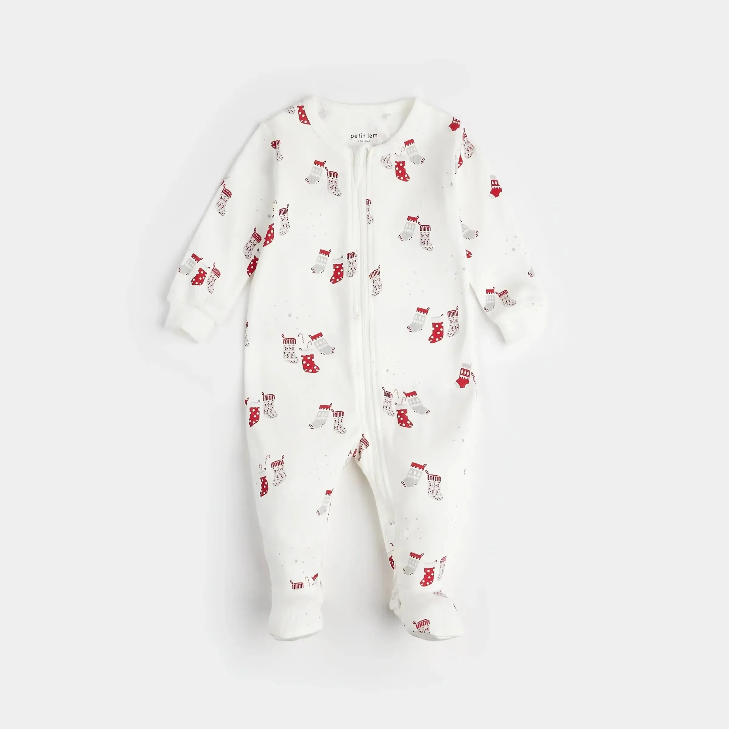 Stockings Print on Off-White Sleeper | Petit Lem