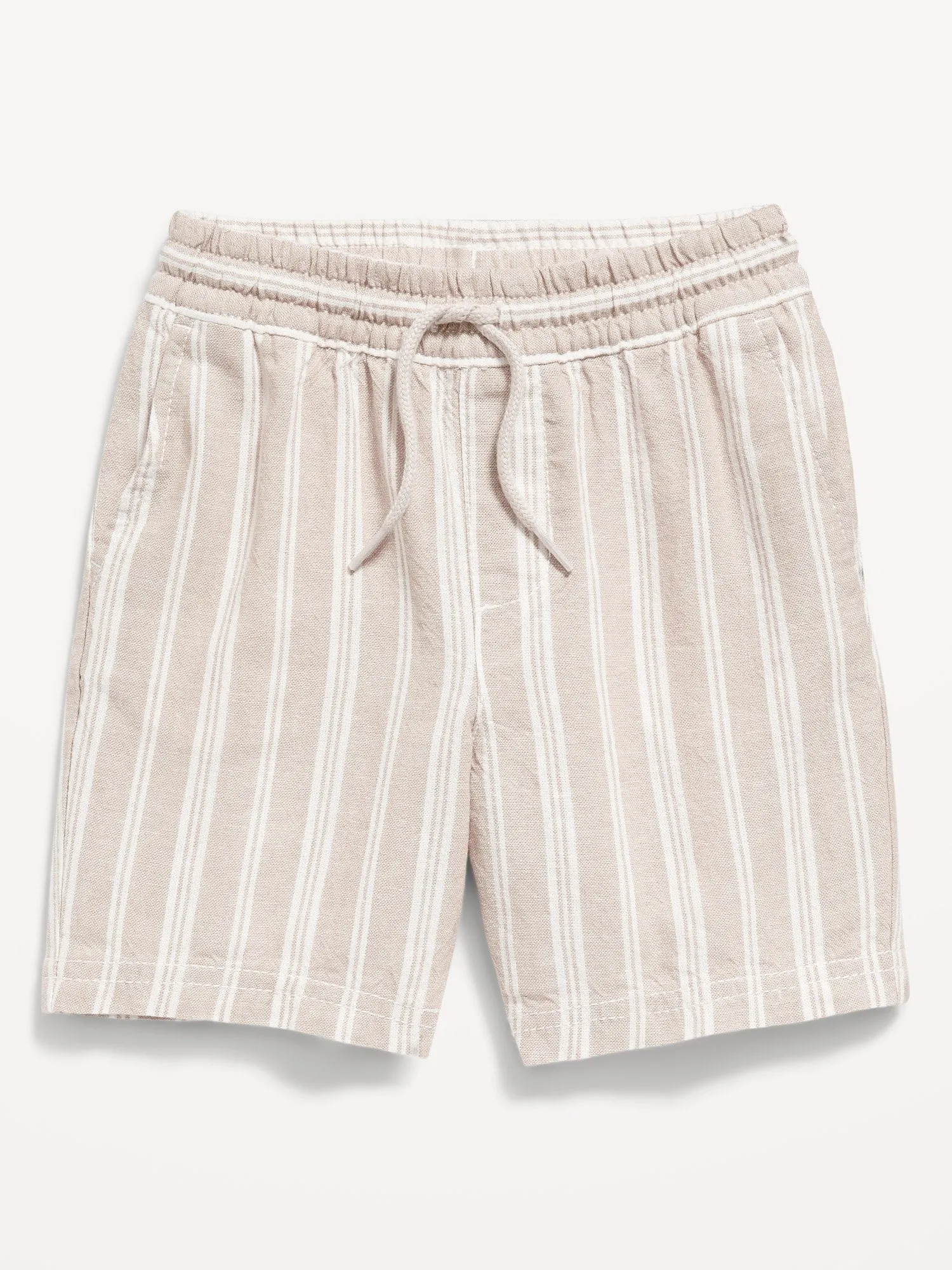 Striped Linen-Blend Drawstring Pull-On Shorts for Toddler Boys