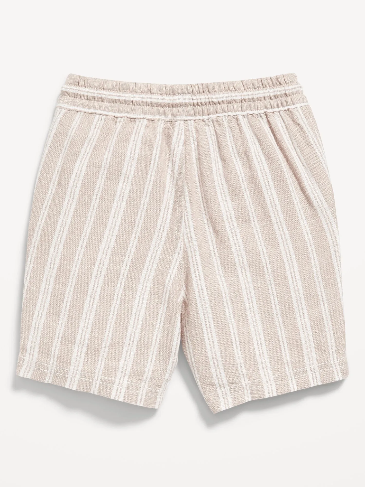 Striped Linen-Blend Drawstring Pull-On Shorts for Toddler Boys