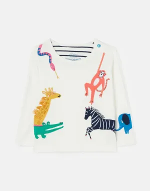 Tate Artwork Long Sleeve T-Shirt - Zoowhite | Joules