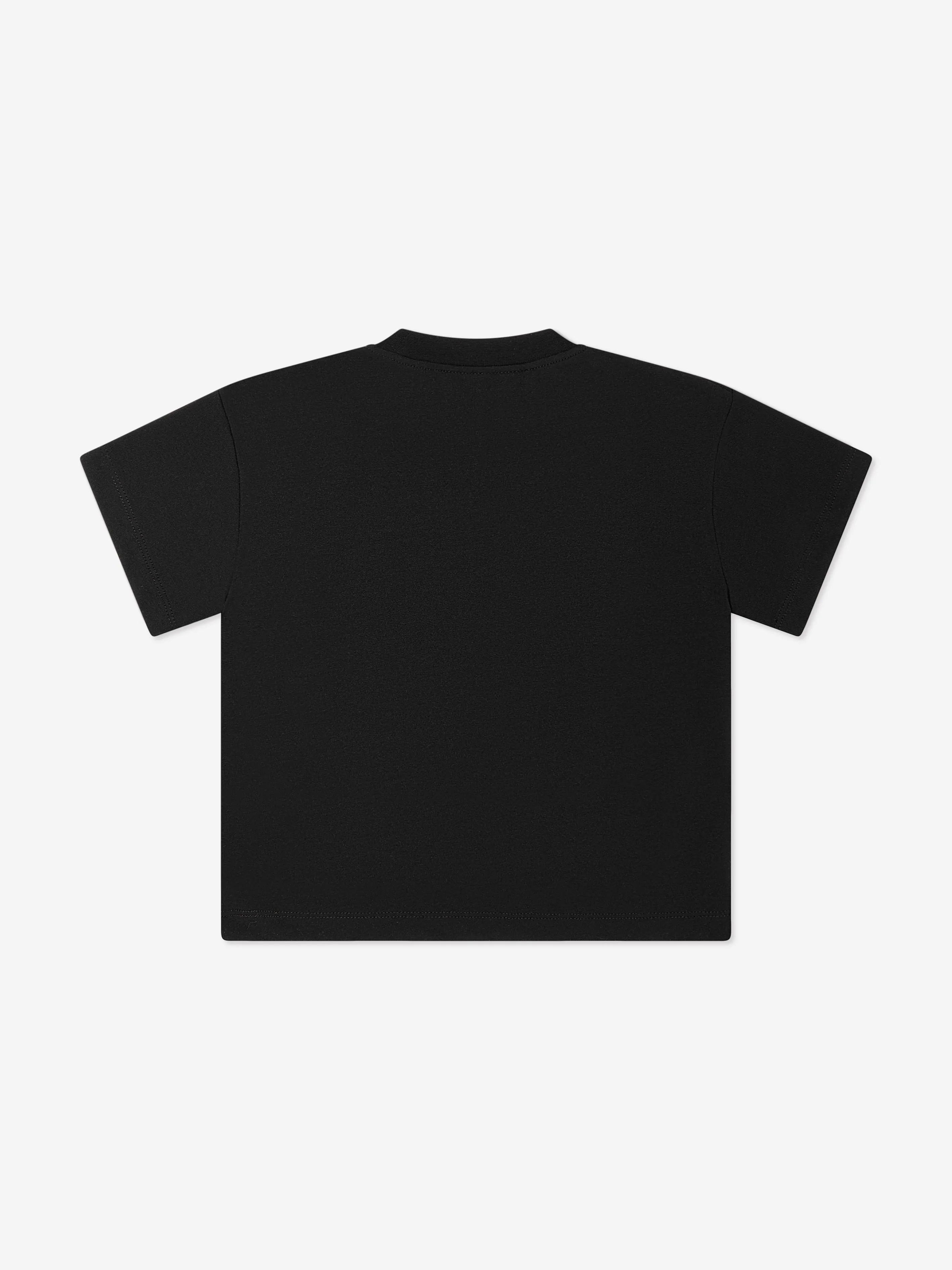 The Couture Club Kids Emblem Applique T-Shirt in Black
