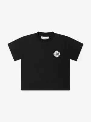 The Couture Club Kids Emblem Applique T-Shirt in Black