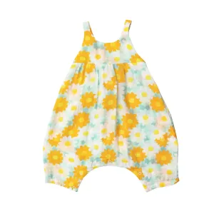 Tie Back Romper Pink - Happy Daisy | Angel Dear