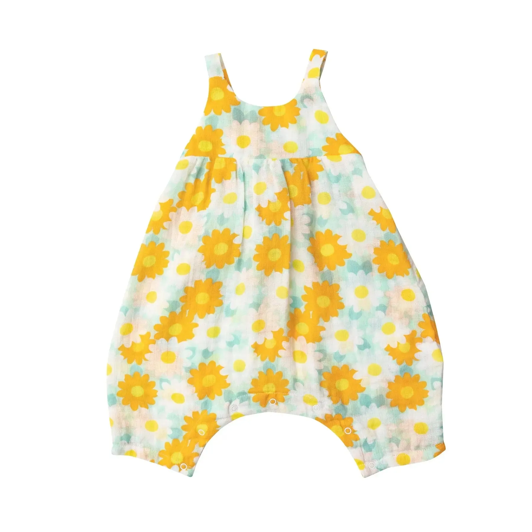 Tie Back Romper Pink - Happy Daisy | Angel Dear