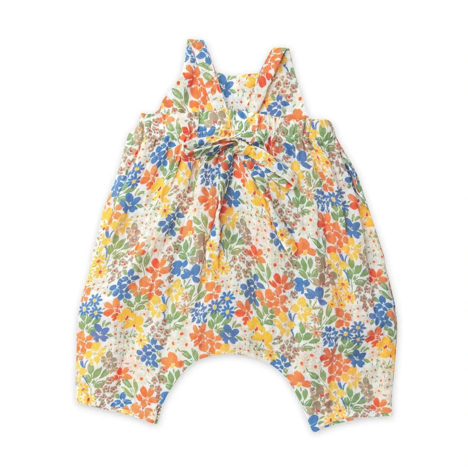 Tie Back Romper Pink - Happy Ditsy | Angel Dear