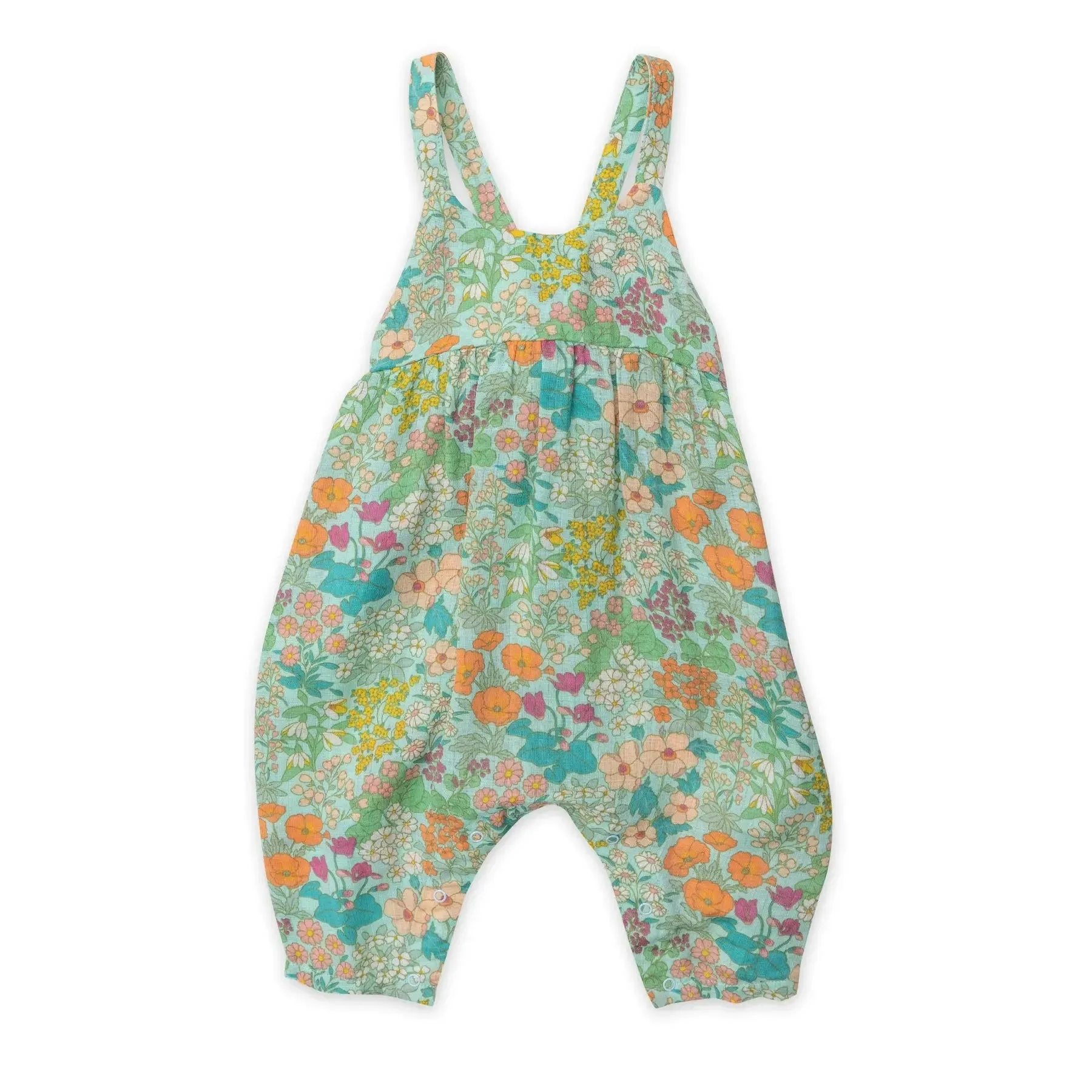 Tie Back Romper Pink - Meadowlands Floral | Angel Dear