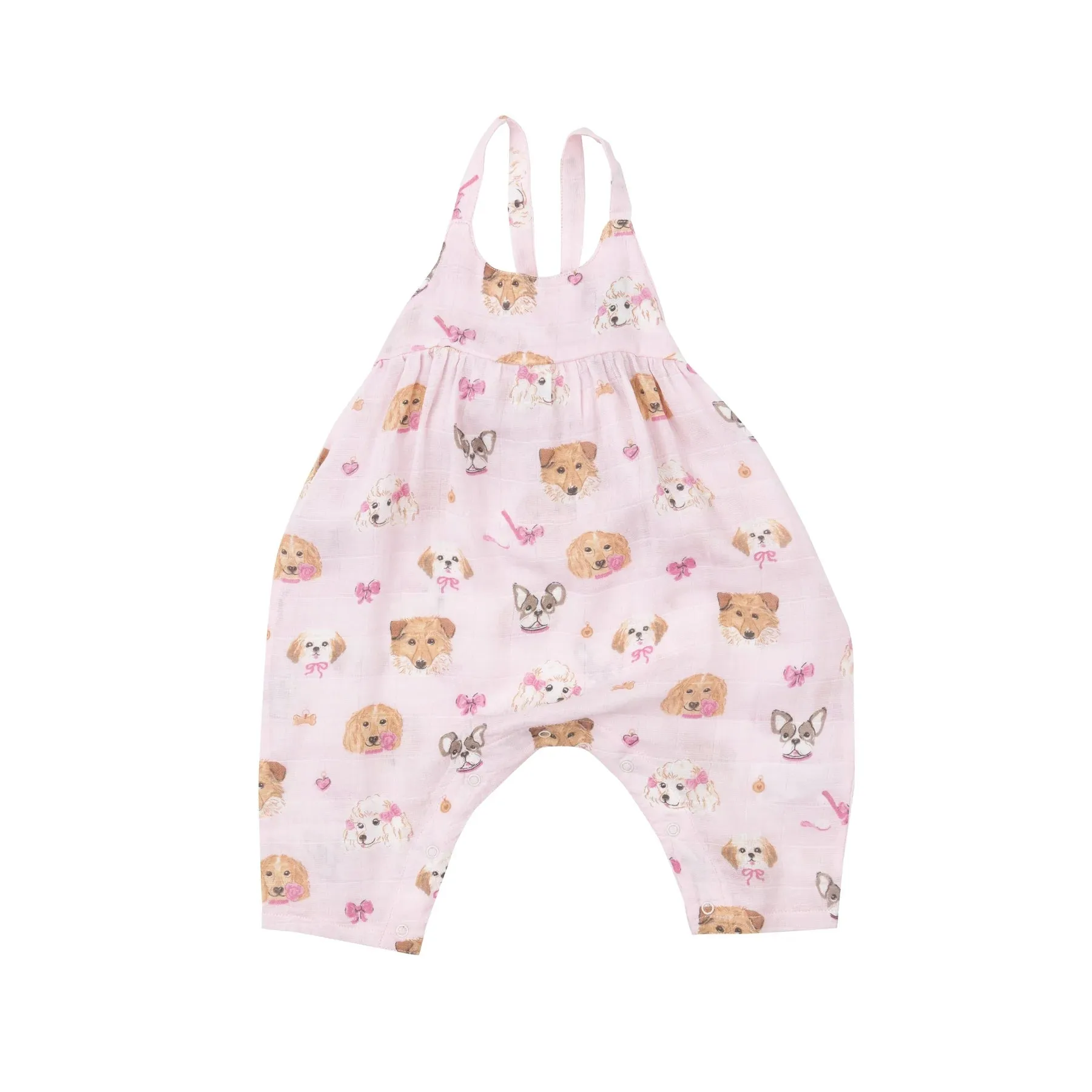 Tie Back Romper - Pretty Puppy Faces | Angel Dear