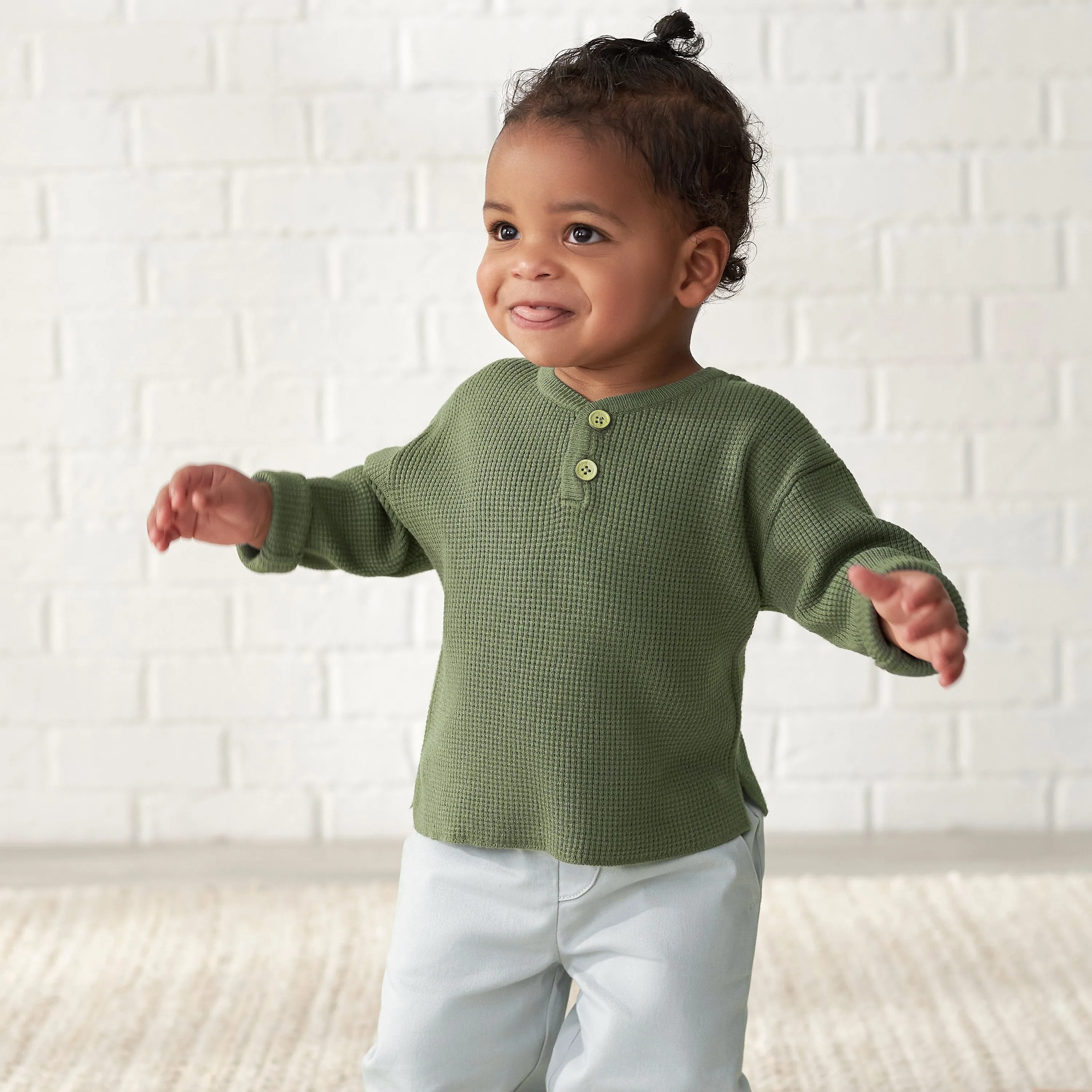 Toddler Boys Gray Canvas Pants Gerber Childrenswea