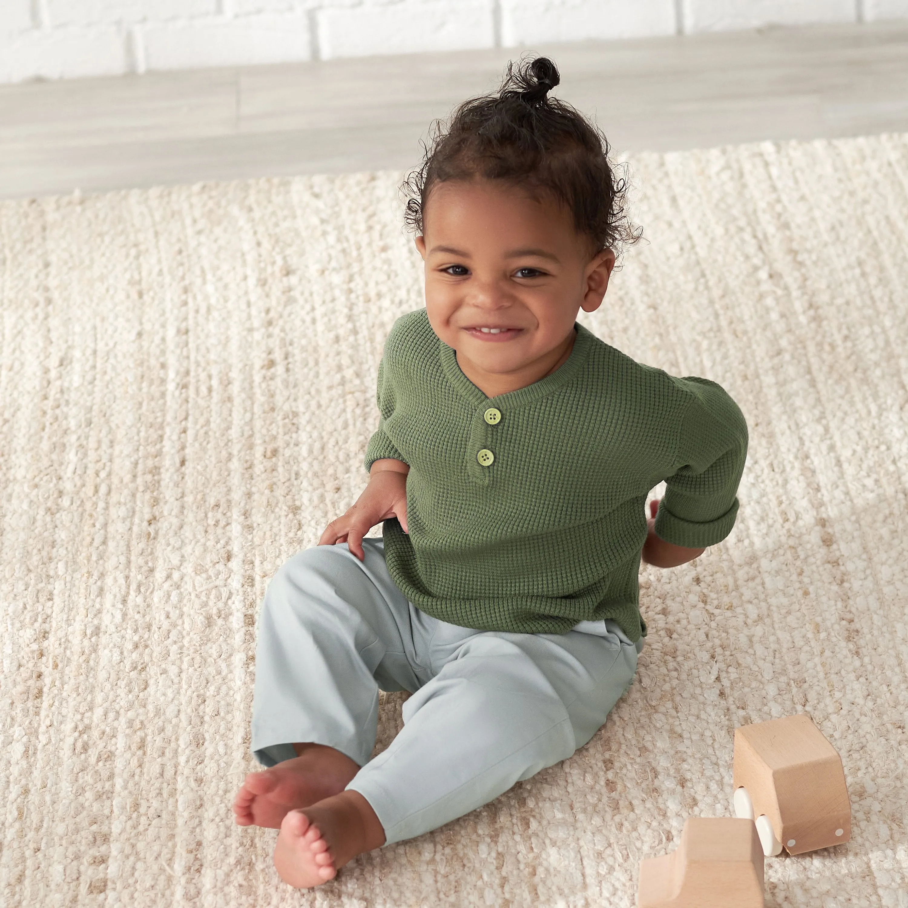 Toddler Boys Gray Canvas Pants Gerber Childrenswea