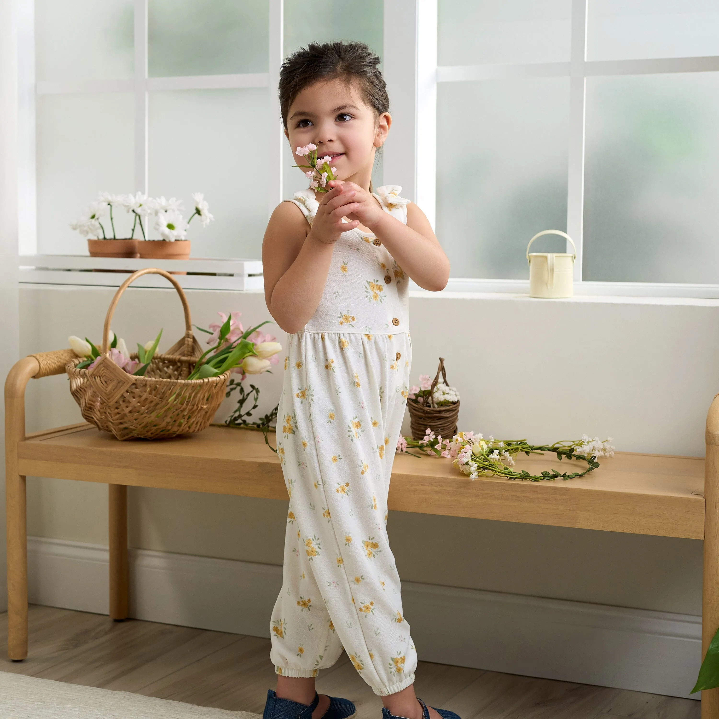 Toddler Girls Bouquets Hacci Romper Gerber Childrenswea