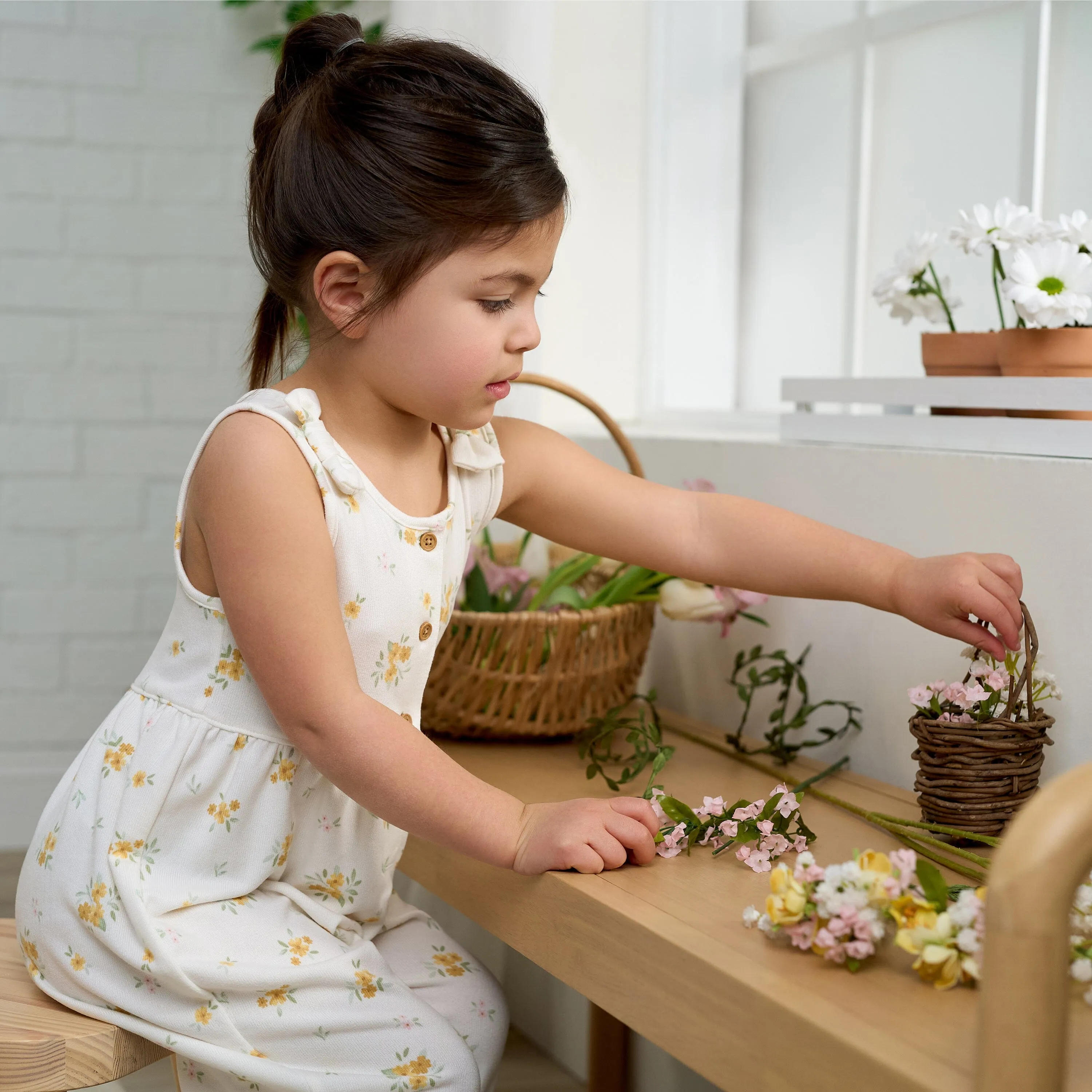 Toddler Girls Bouquets Hacci Romper Gerber Childrenswea