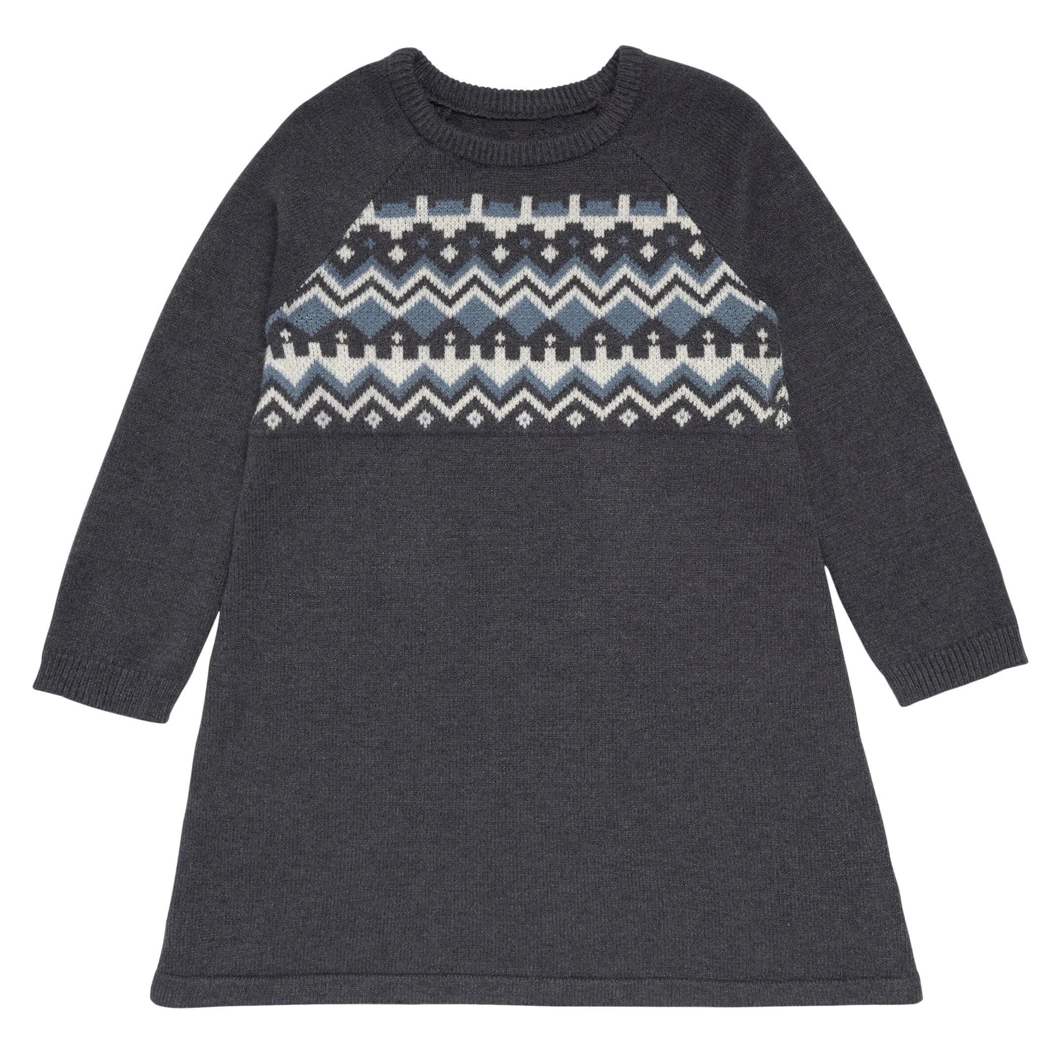 Toddler Girls Dark Grey Heather Fair Isle Sweater Dress Gerber Childrenswea