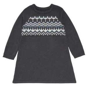 Toddler Girls Dark Grey Heather Fair Isle Sweater Dress Gerber Childrenswea