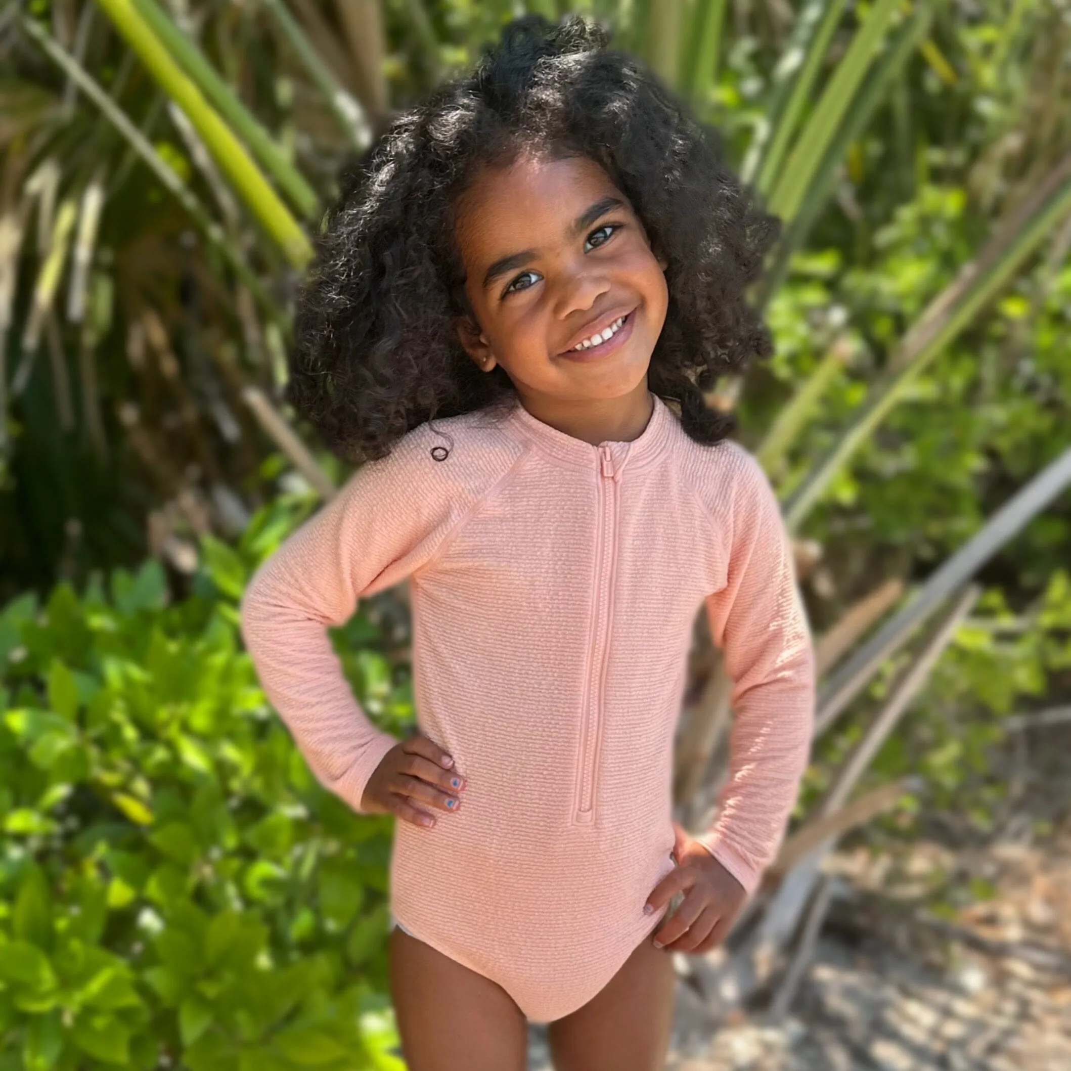 Toddler Girls UPF 50  Peach Rash Guard Gerber Childrenswea