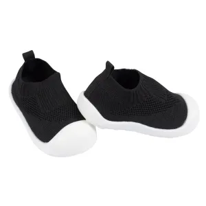 Toddler Neutral Black Stretchy Knit Slip-On Sneaker, US 11 Gerber Childrenswea