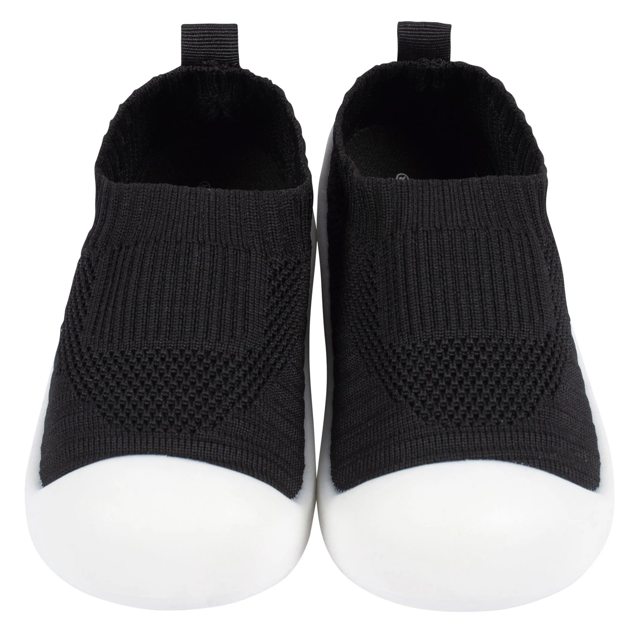 Toddler Neutral Black Stretchy Knit Slip-On Sneaker, US 11 Gerber Childrenswea