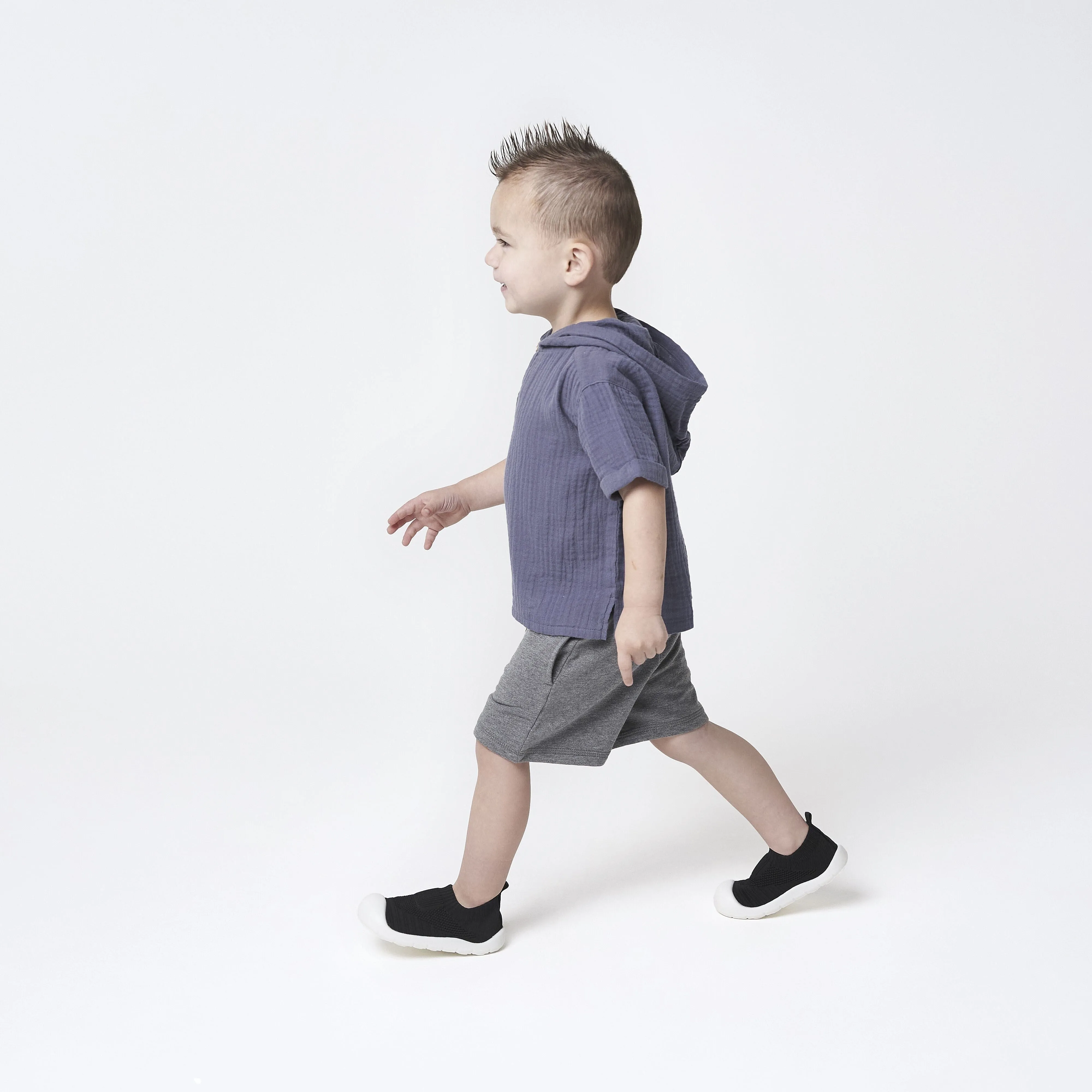 Toddler Neutral Black Stretchy Knit Slip-On Sneaker, US 11 Gerber Childrenswea