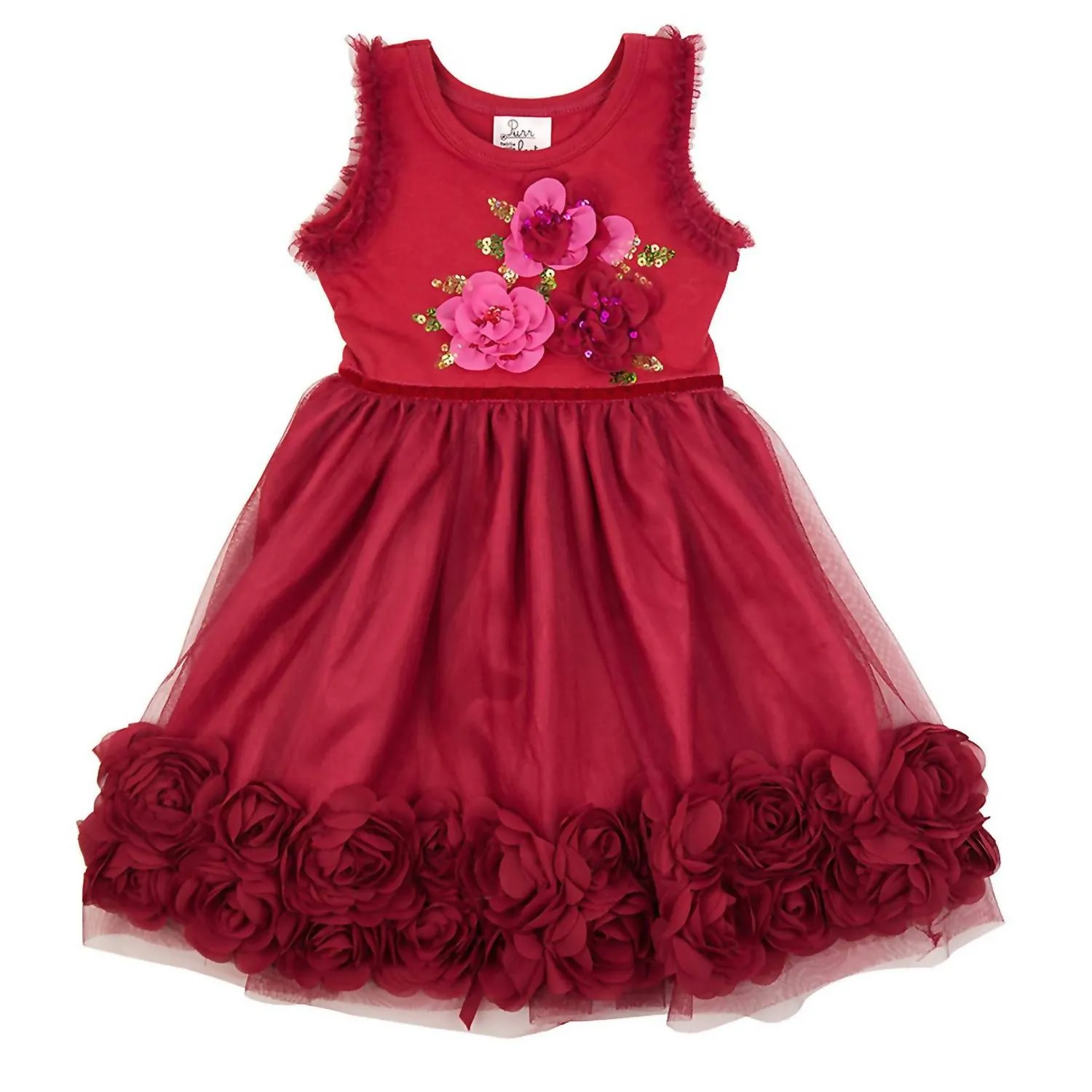 Toddler Ruby Sparkle Holiday Dress In Red