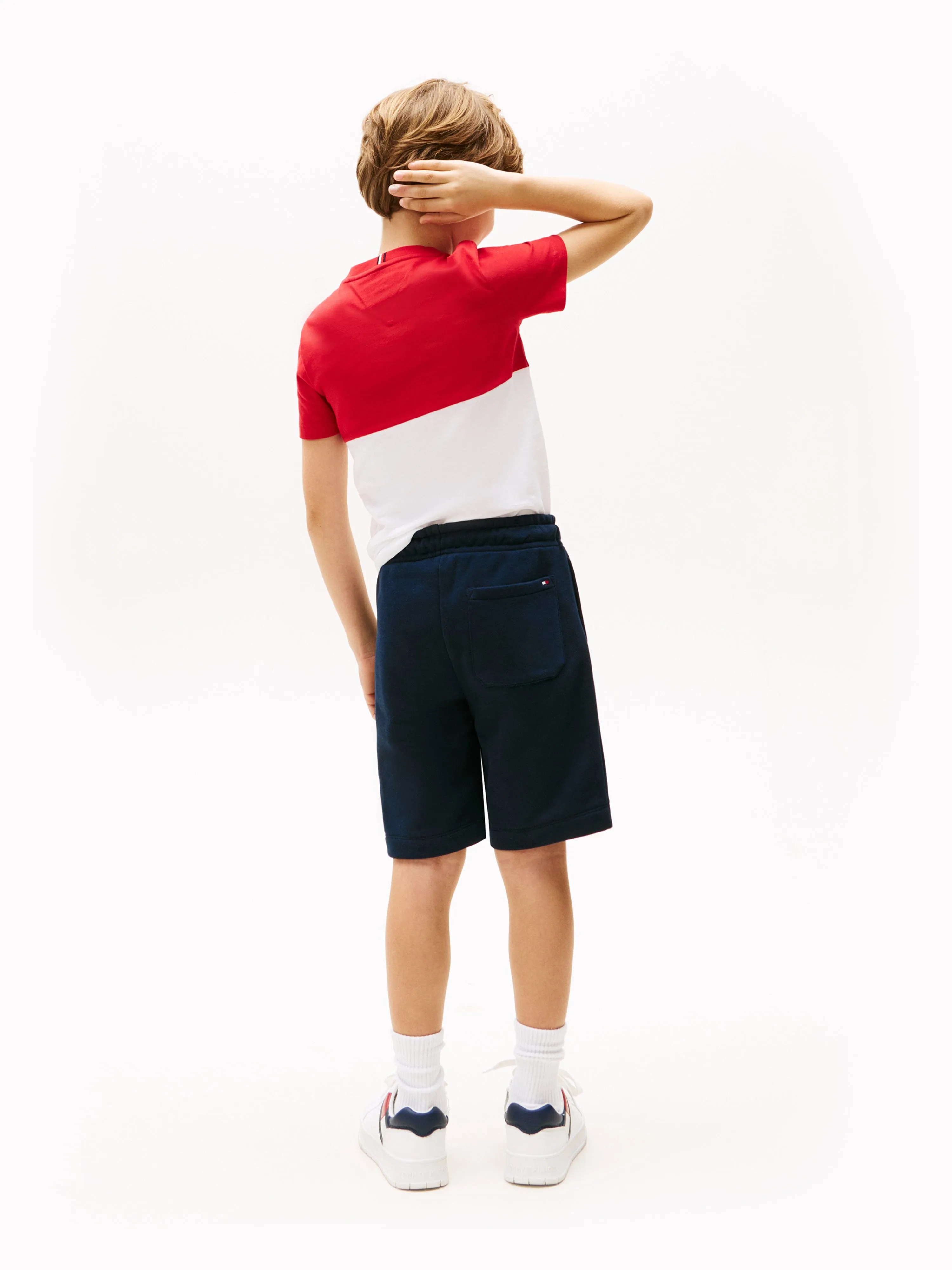 Tommy Hilfiger Boys Colourblock Short Set in Red