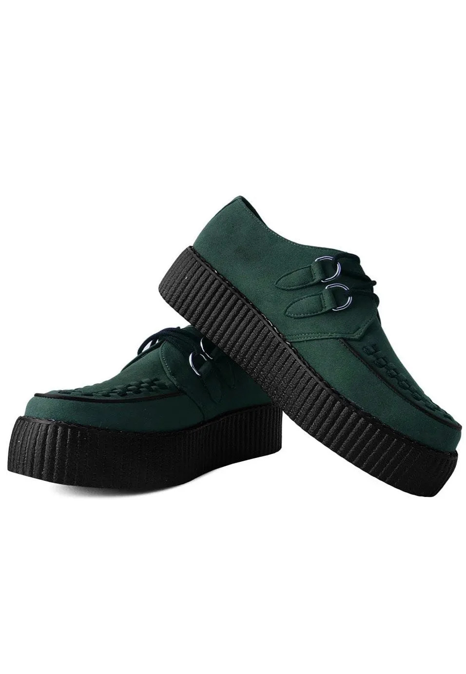 T.U.K. - Viva High Creeper Dark Cedar Vegan Suede - Girl Shoes