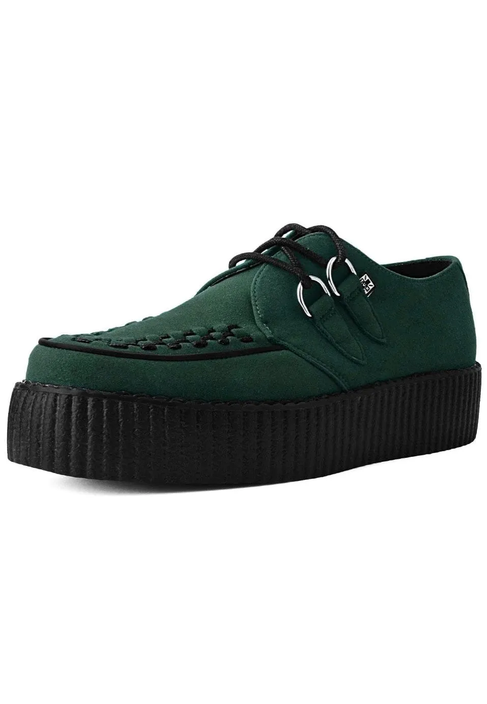 T.U.K. - Viva High Creeper Dark Cedar Vegan Suede - Girl Shoes