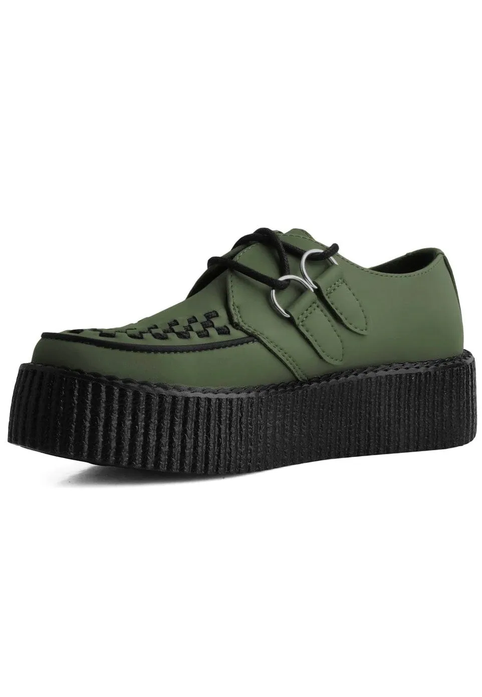 T.U.K. - Viva High Creeper Dark Green Vegan - Girl Shoes