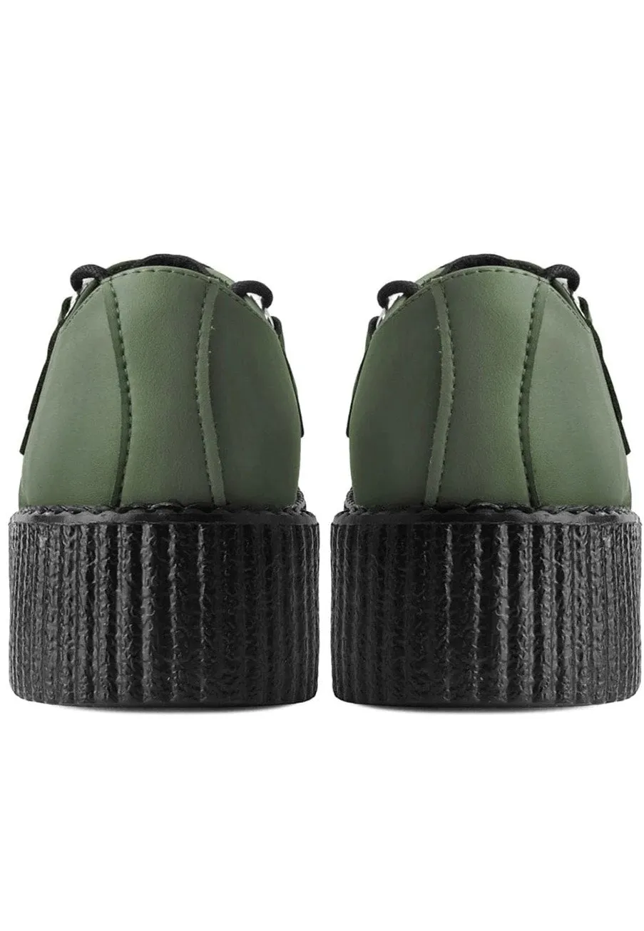 T.U.K. - Viva High Creeper Dark Green Vegan - Girl Shoes