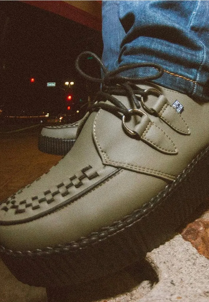T.U.K. - Viva High Creeper Dark Green Vegan - Girl Shoes