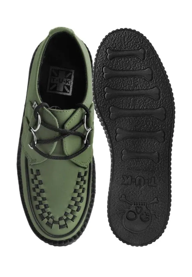 T.U.K. - Viva High Creeper Dark Green Vegan - Girl Shoes