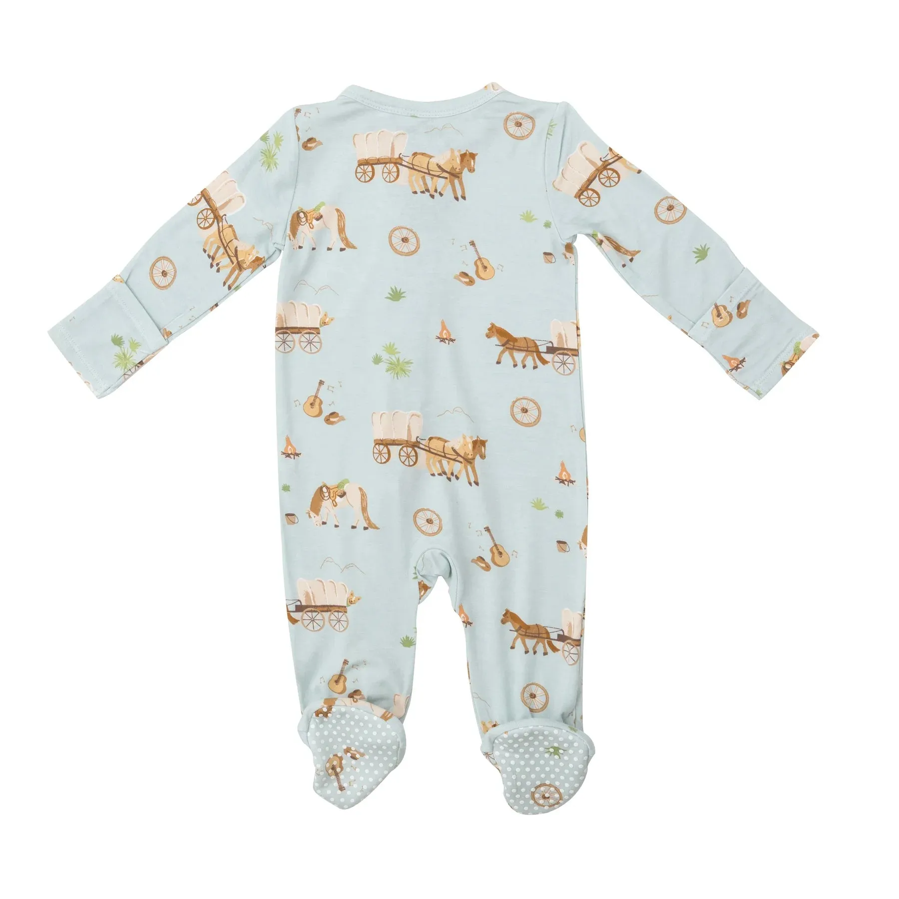 Two Way Zipper Footie - Covered Wagon | Angel Dear