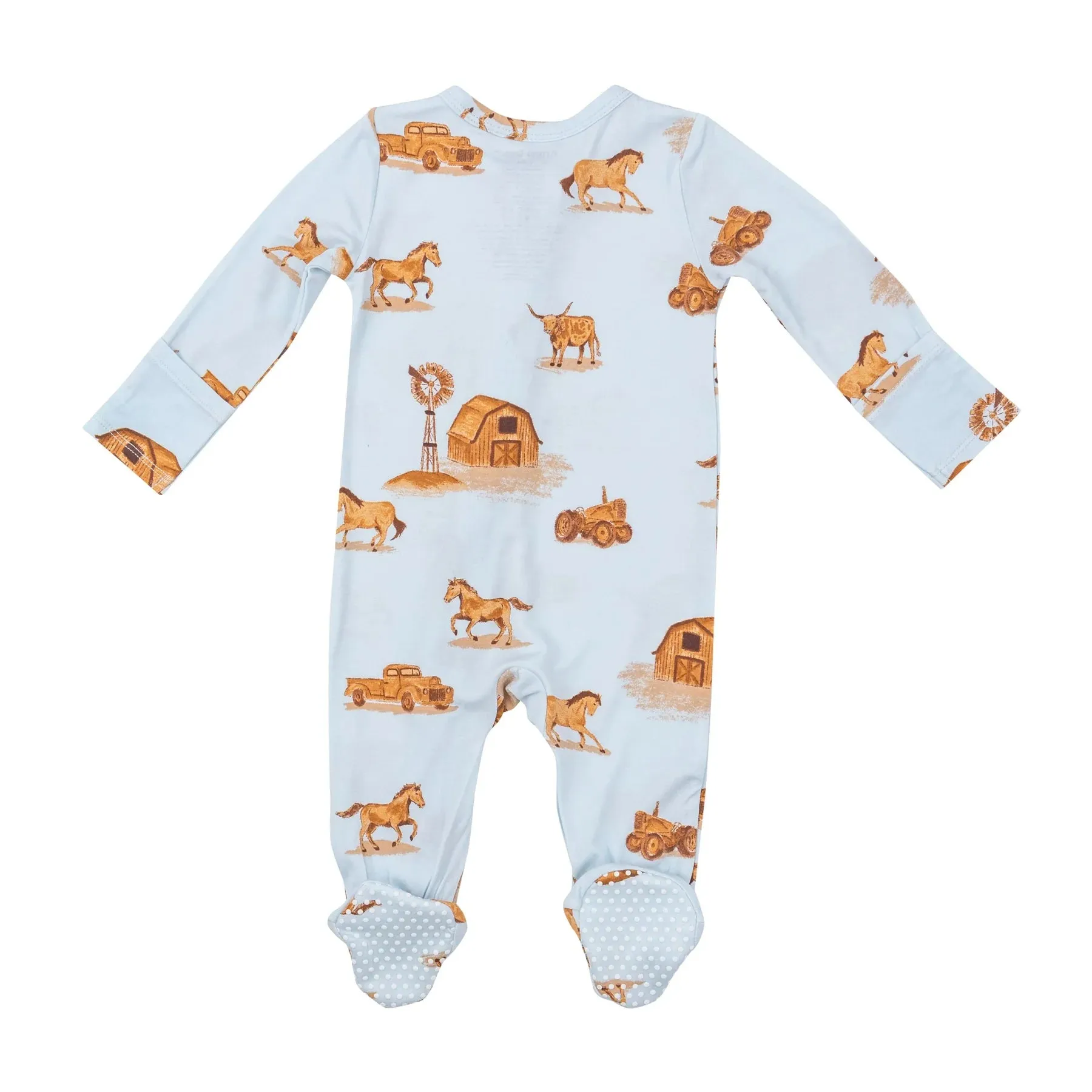 Two Way Zipper Footie - Cowboy Ranch | Angel Dear