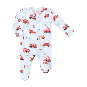 Two Way Zipper Footie - Firetruck Dalmations | Angel Dear