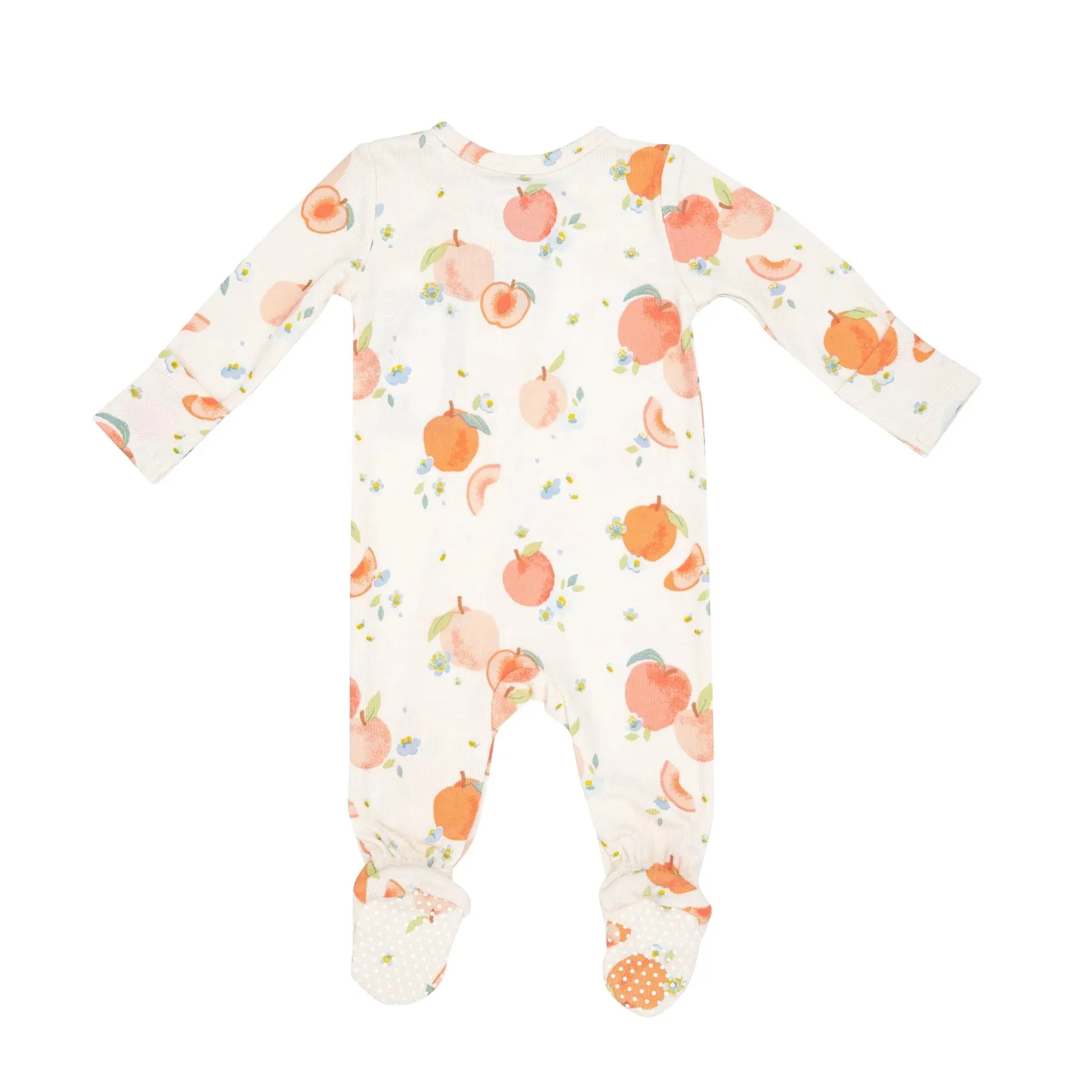 Two Way Zipper Footie - Send Snacks Pink | Angel Dear