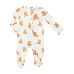 Two Way Zipper Footie - Teddy Bears | Angel Dear