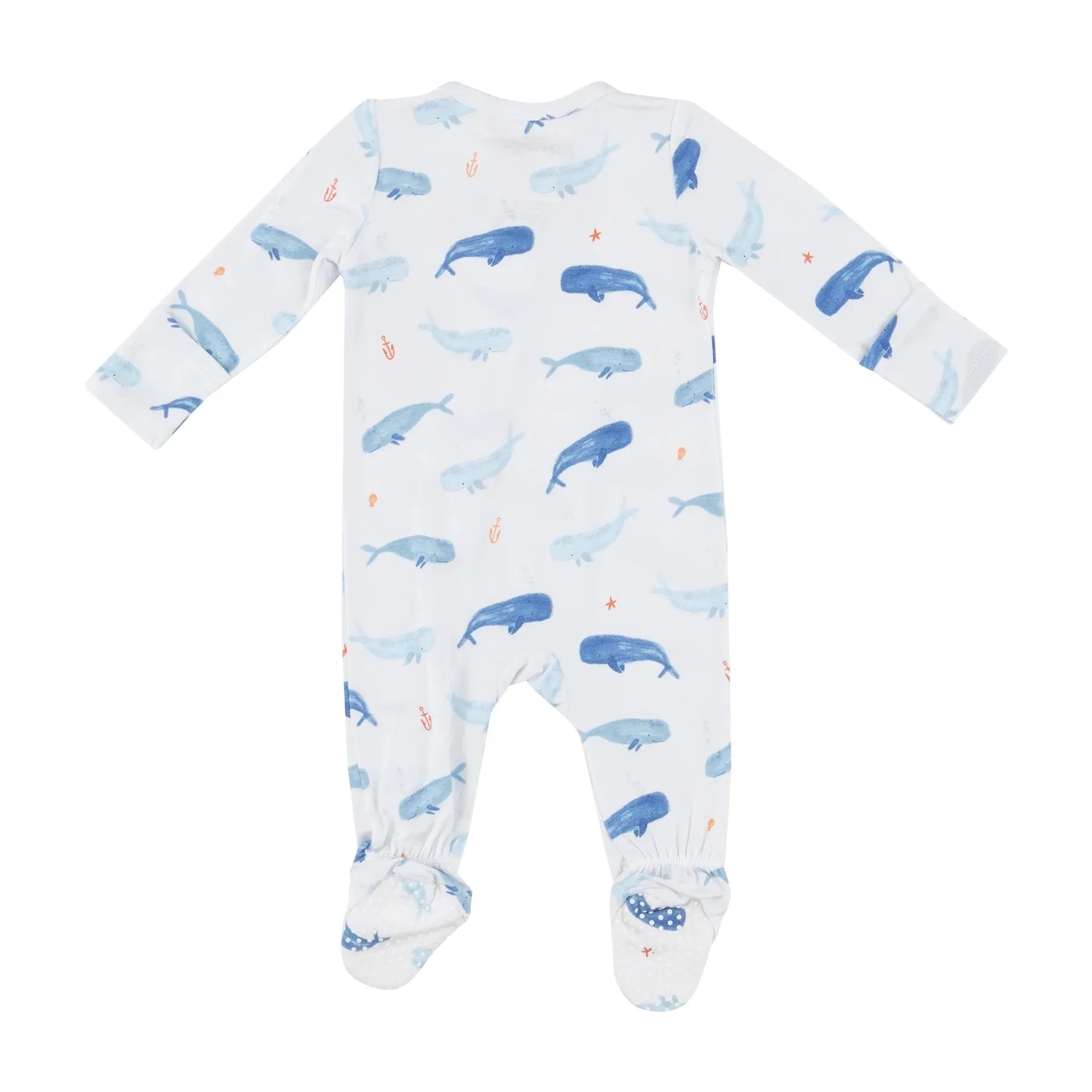 Two Way Zipper Footie - Whale Hello There | Angel Dear