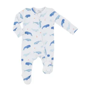 Two Way Zipper Footie - Whale Hello There | Angel Dear