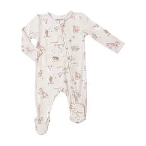 Two Way Zipper Footie - Wild West Pink | Angel Dear